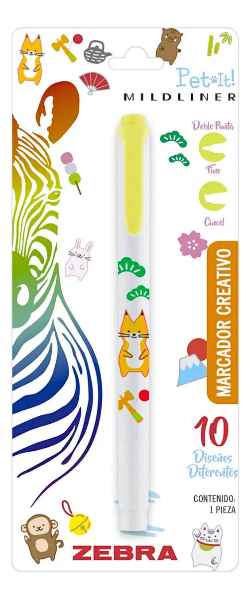 Marcador Mildliner Pet It Zebra Doble Punta Pastel