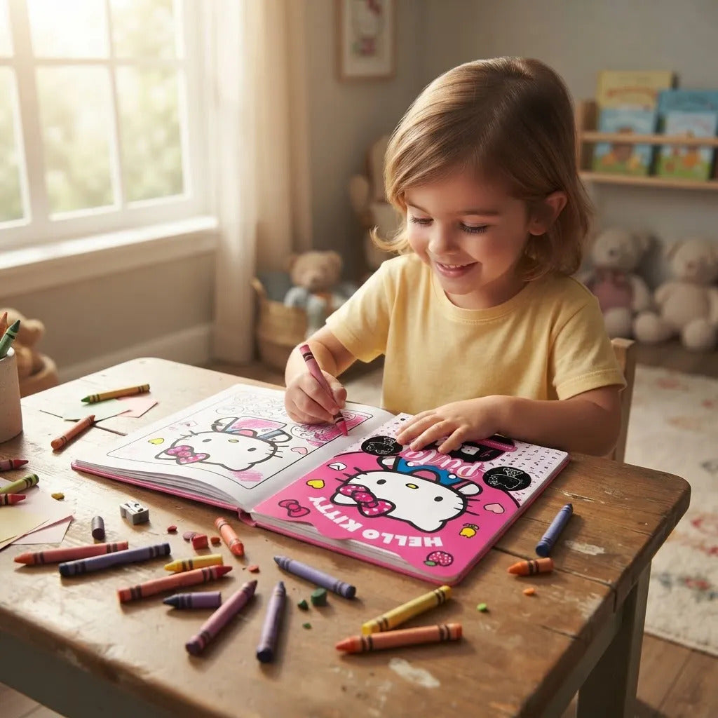 Libro para Pintar Troquelado Hello Kitty 24 Pág