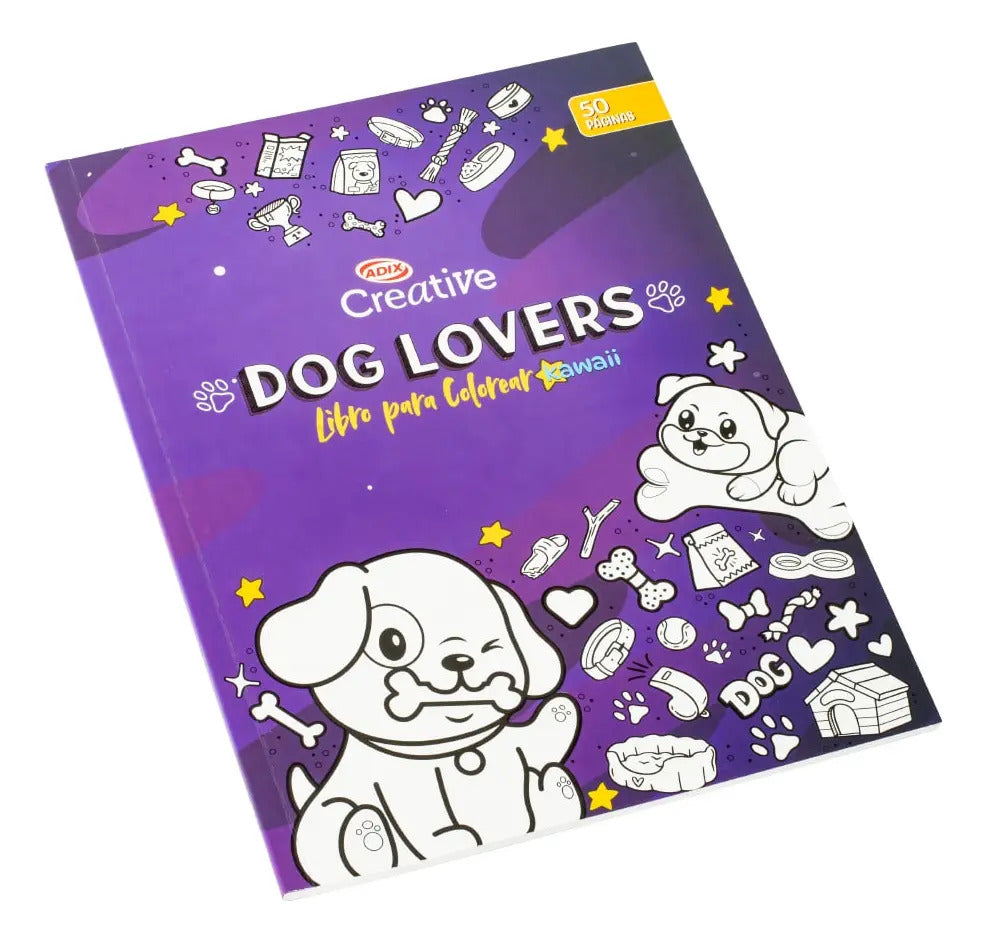 Libro para Colorear Dog Lover Kawaii Adix 50 Páginas