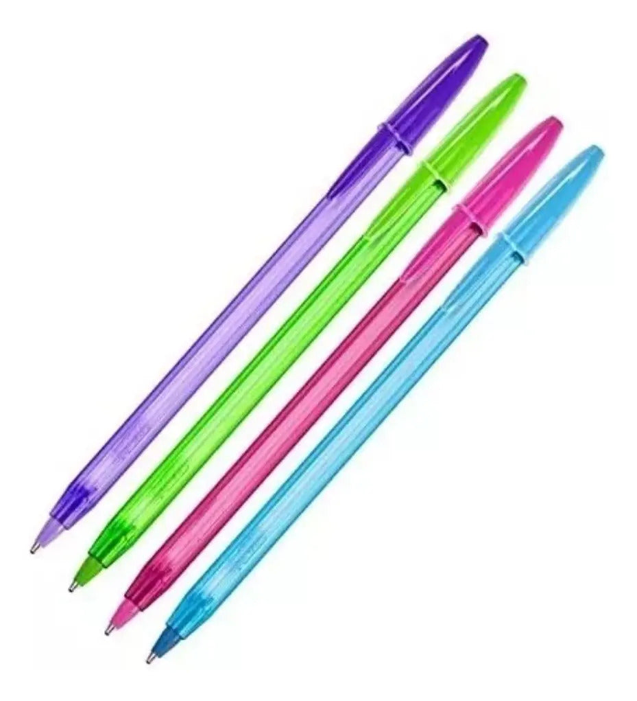 Bolígrafos Bic Cristal Fashion 1.2mm Pack x4
