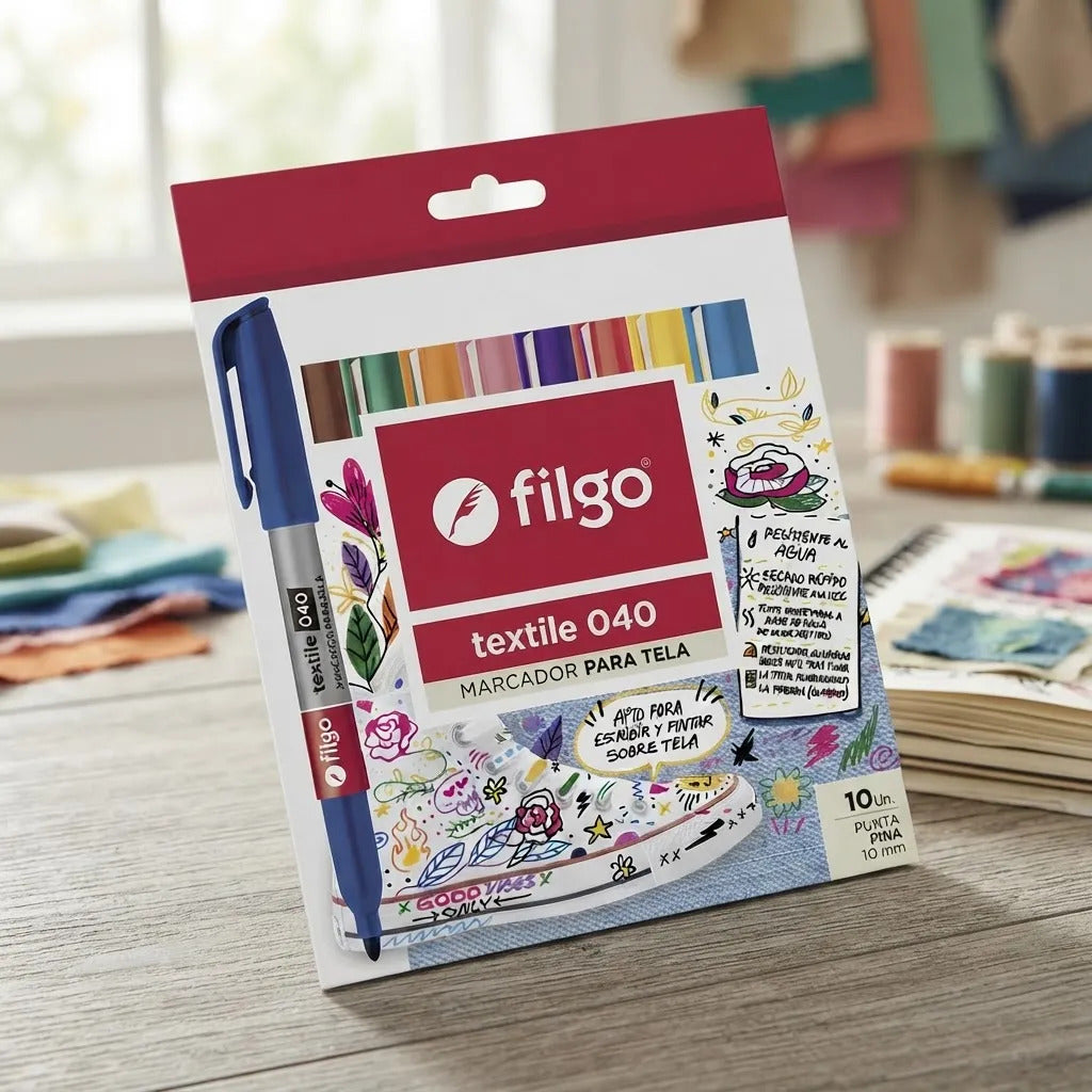 Marcador para Tela Filgo 040 Pack x10 Surtido