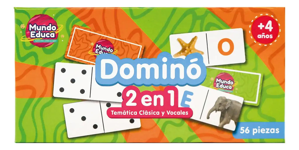 Dominó Infantil Adetec 56 Piezas 2 Temáticas