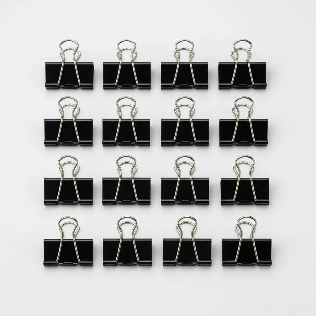 Clip Doble Negro 41mm Adix, Pack 12 Unidades