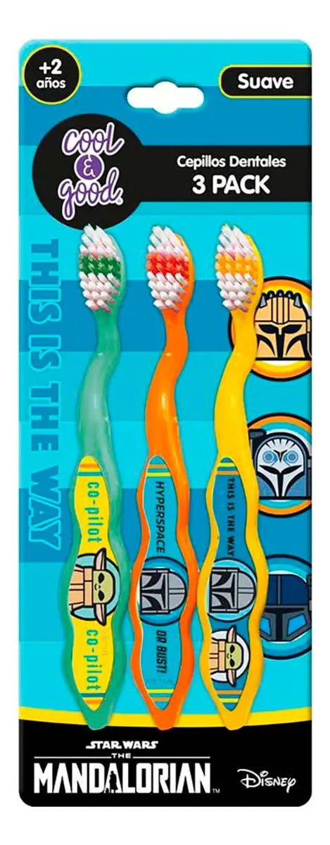 Cepillo Dental Infantil Mandalorian Cool & Good x3