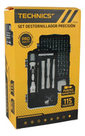 Set Destornillador Technics 115 Piezas Punta Magnética