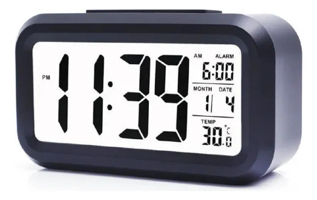 Reloj Despertador Digital Inteligente con Sensor de Luz