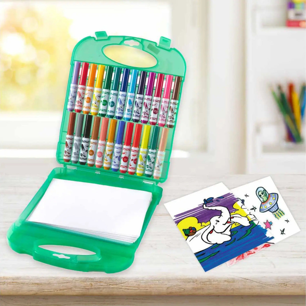 Maleta Crayola 25 Marcadores Lavables + 40 Hojas