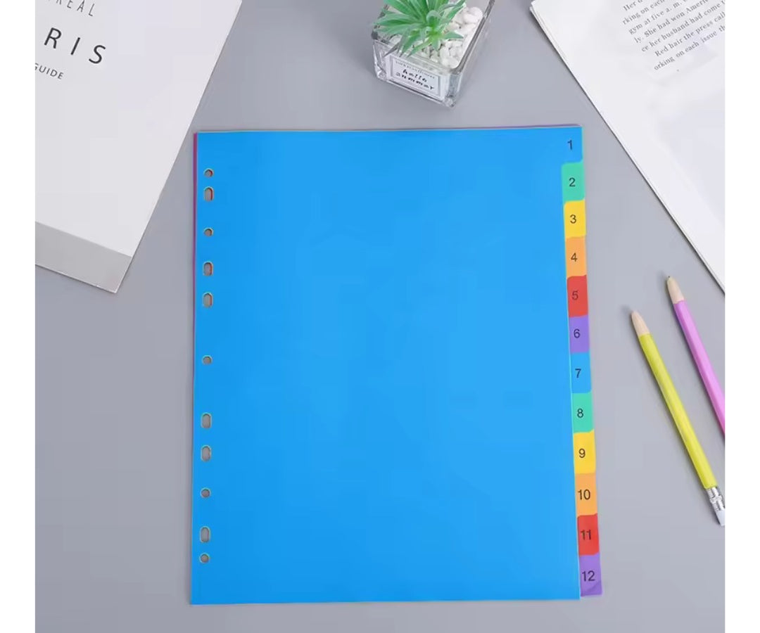 Separadores Carta Vinílico Con Stickers Para Documento 6 Un