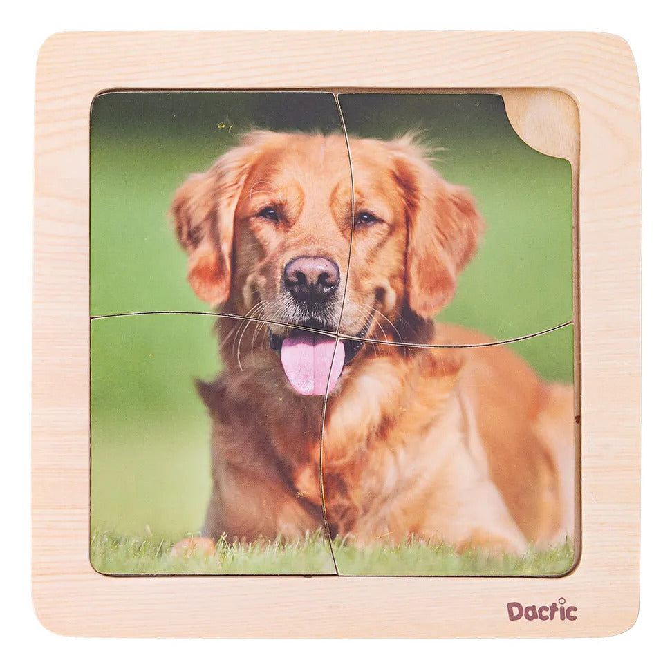 Puzzle de Madera Perro 4 Piezas Dactic