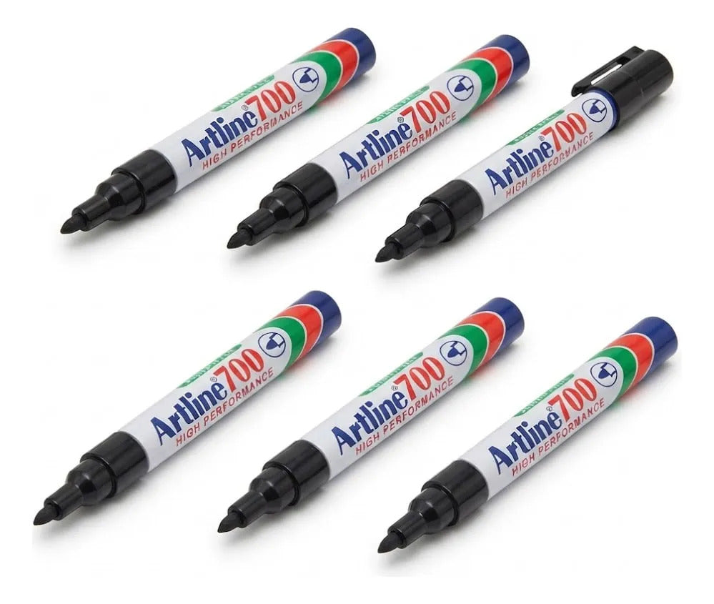 Marcador Permanente Artline 700 Punta Redonda Pack 6