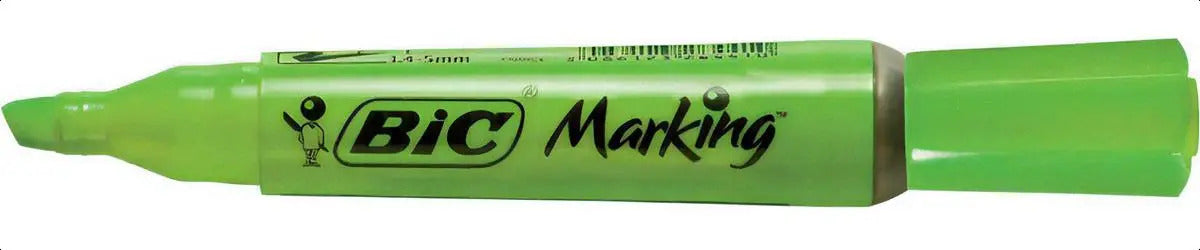 Destacador Bic Marking Verde Fluorescente Unidad