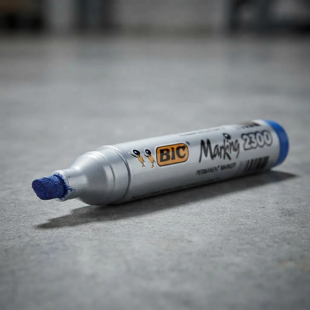 Marcador Permanente Bic Marking Biselado Azul