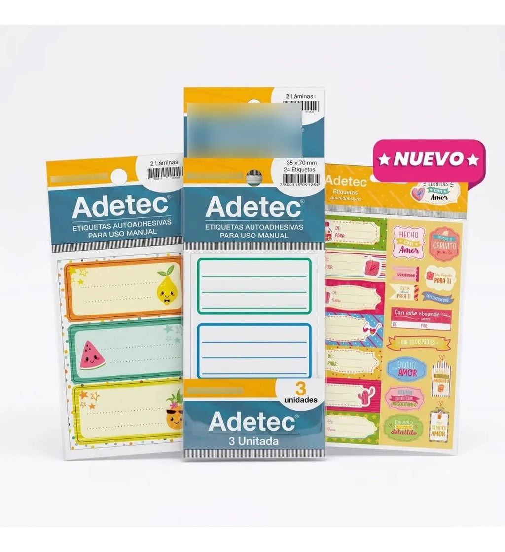 Stickers Escolares Surtidos para Rotular Útiles