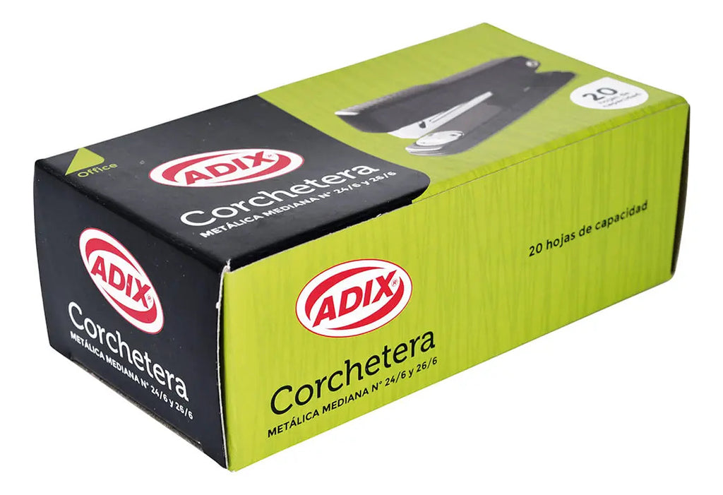 Corchetera Metálica Pequeña Adix 20 Hojas De Capacidad