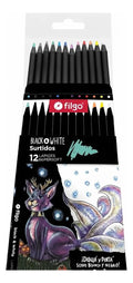 Lápices de Colores Filgo Unipunta x12 Black&White