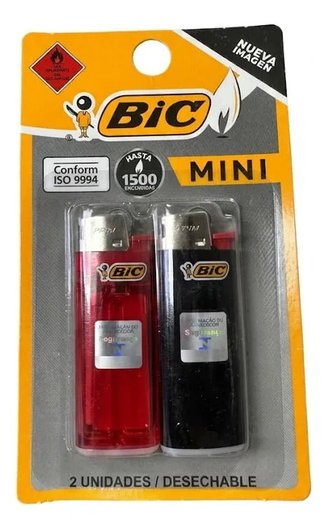 Encendedores Bic Mini J5 +1500 Encendidos Pack x2