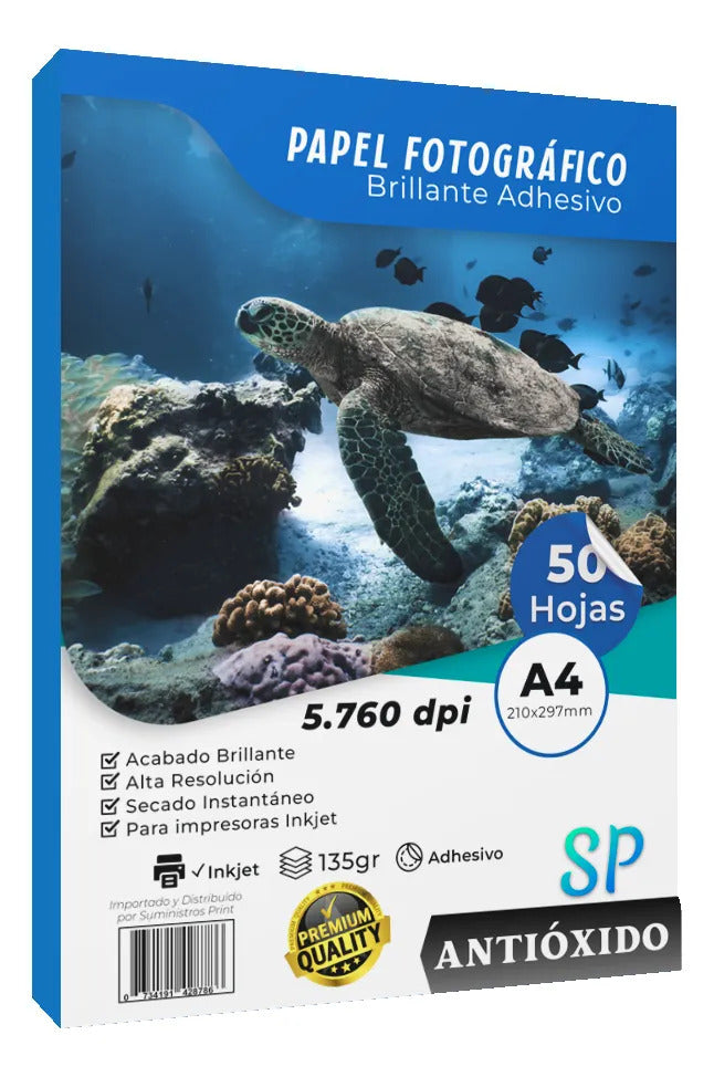 Pack 3 Papeles Adhesivos A4: Blanco 135g, PET y Vinílico