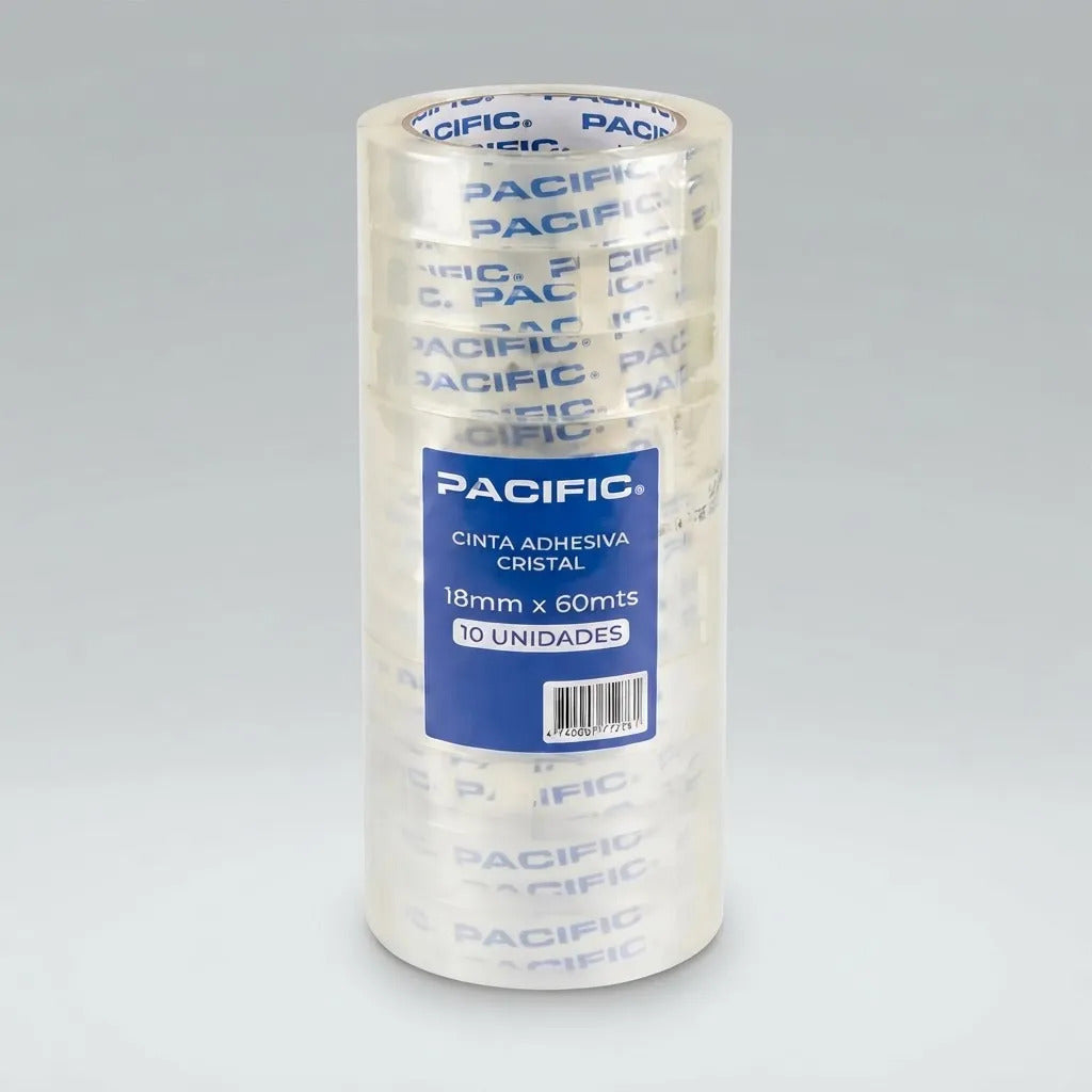 Cinta Adhesiva Cristal Pacific 18mm x 60m