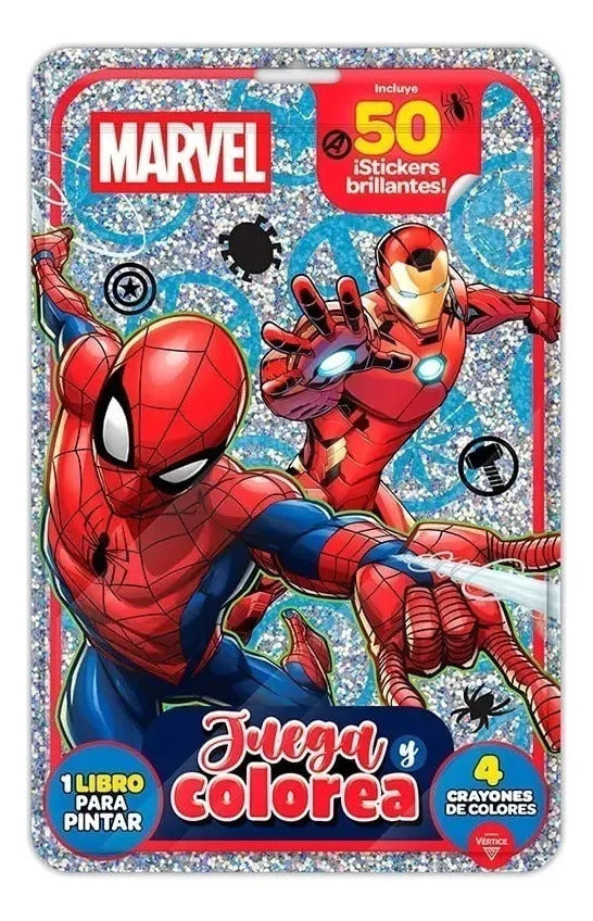 Set Juega y Colorea Marvel con Lápices