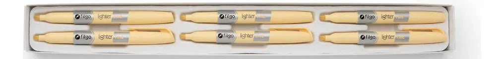 Set 6 Resaltadores Filgo Lighter Fine Colores Pastel