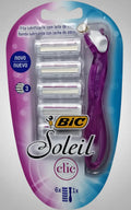 Bic Soleil Clic Maquinilla + 6 Repuestos Leche Coco