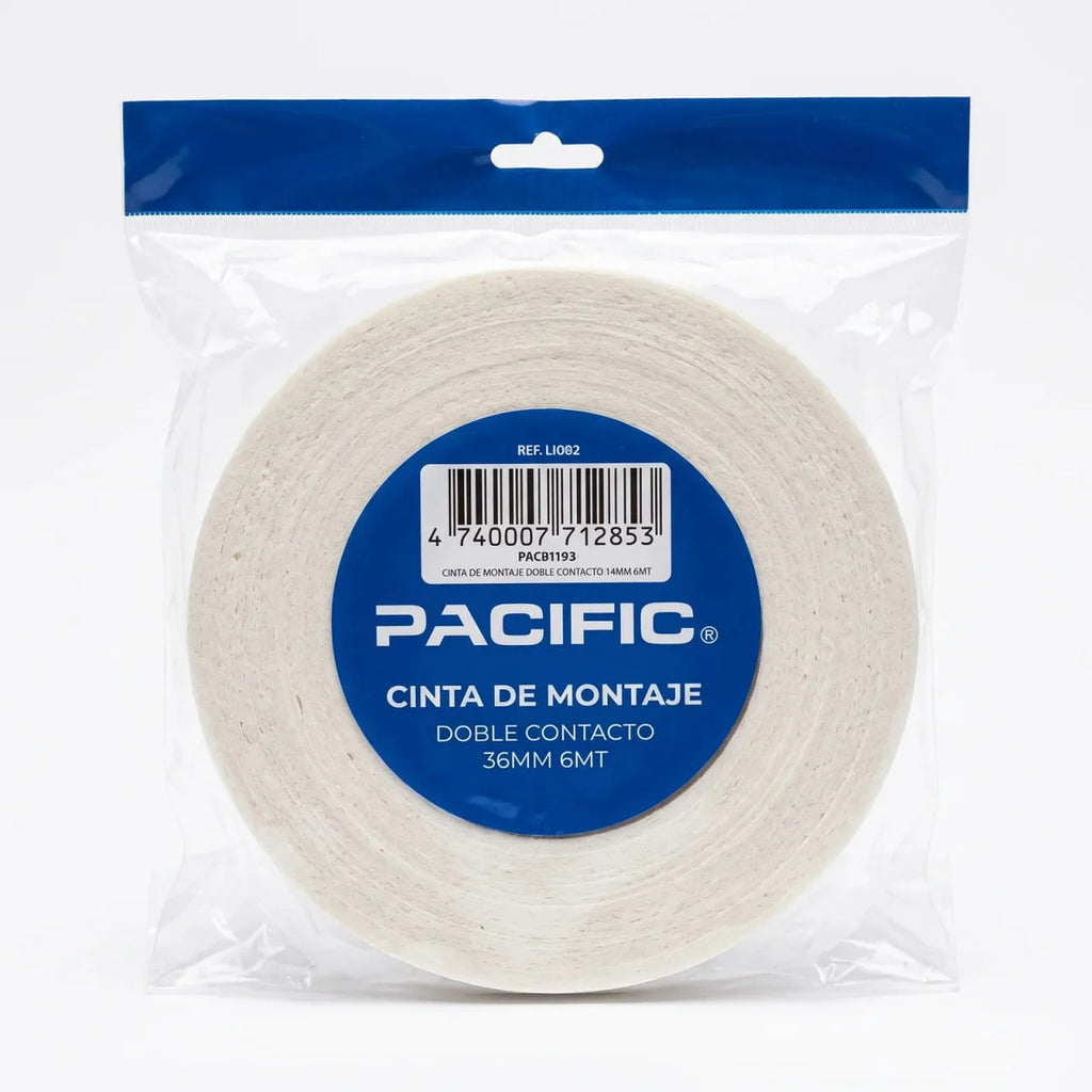 Cinta de Montaje Doble Faz Pacific 36mm x 6m