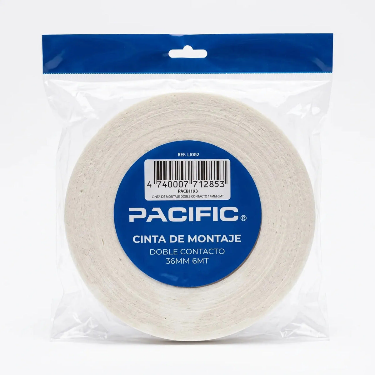 Pack 3 Cintas Montaje Doble Faz Pacific 36mm x 6m