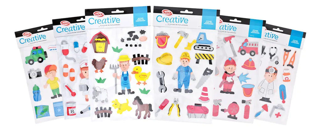 Block Stickers Goma Eva Profesión Surtidos Creative