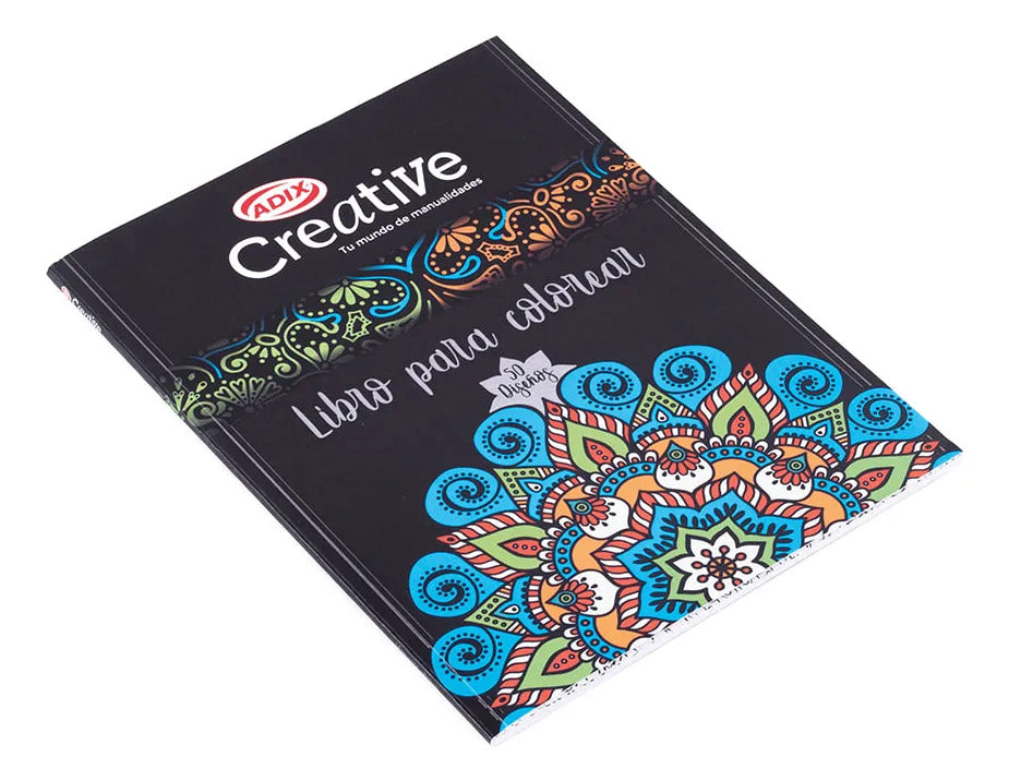 Libro para Colorear Mandalas Adix + 48 Fineliners