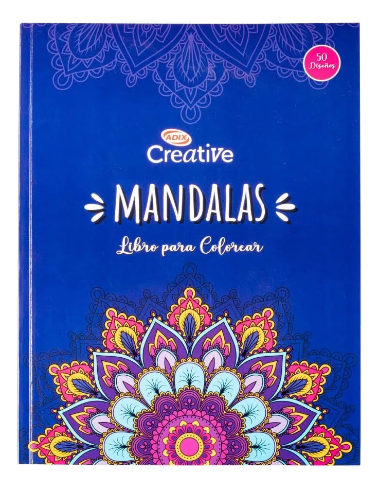 Libro para Colorear Mandalas Adix, 50 Páginas