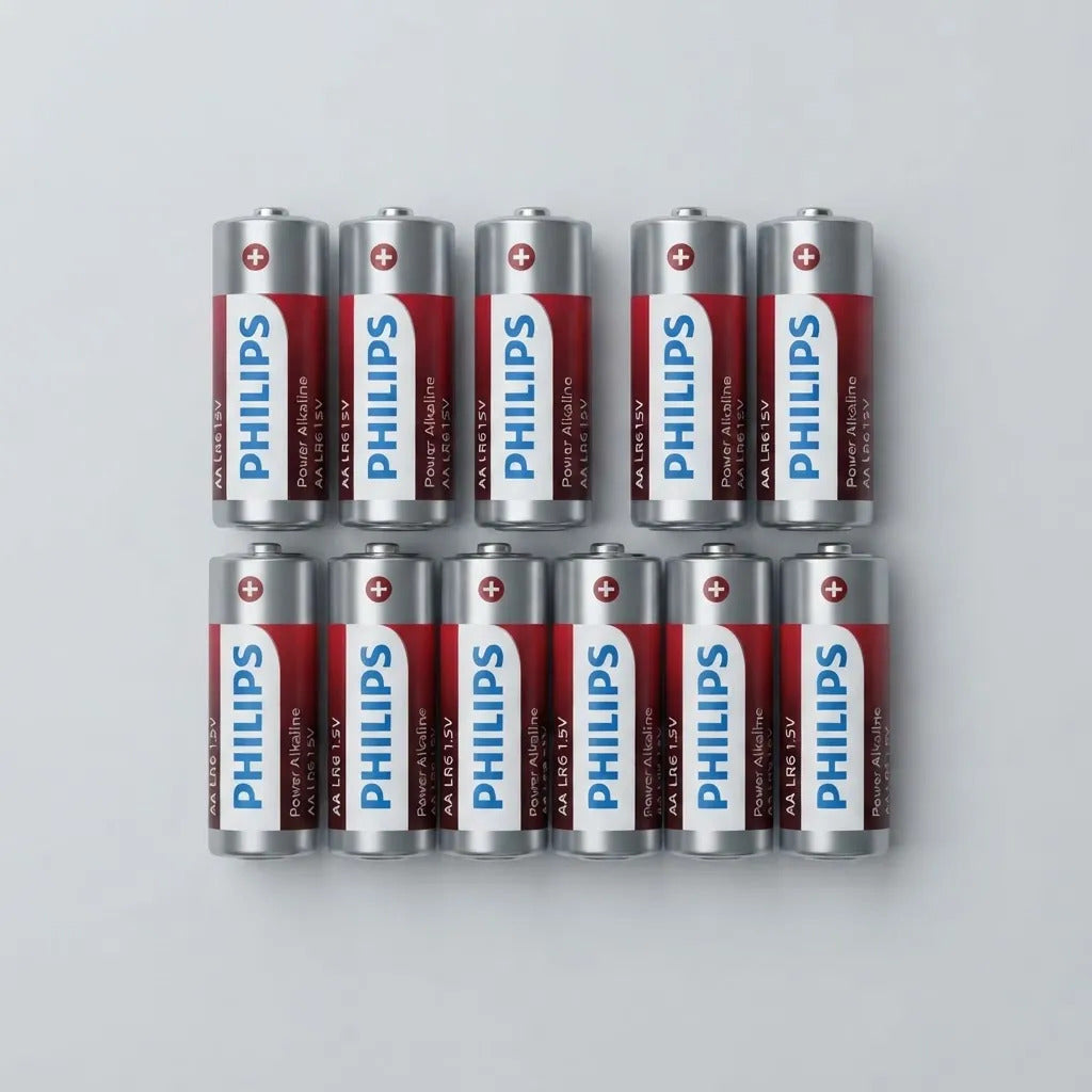 Pack 10 Pilas AA Philips Alcalinas Power Alkaline