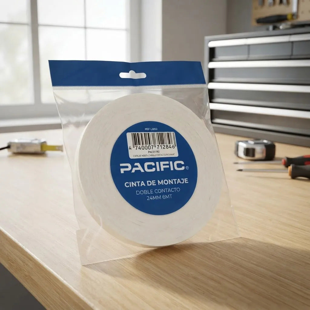 Cinta de Montaje Doble Faz Pacific 24mm x 6m