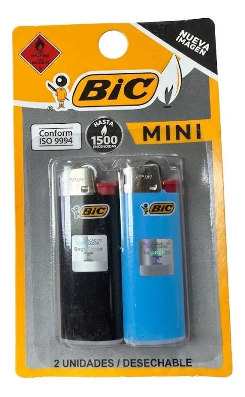 Encendedores Bic Mini J5 +1500 Encendidos Pack x2
