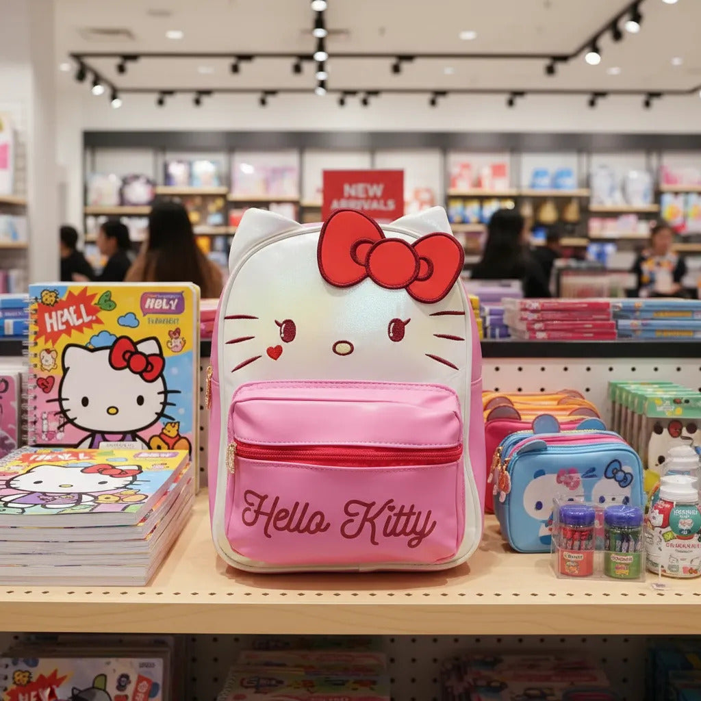 Mochila Escolar Hello Kitty Estampada 10L