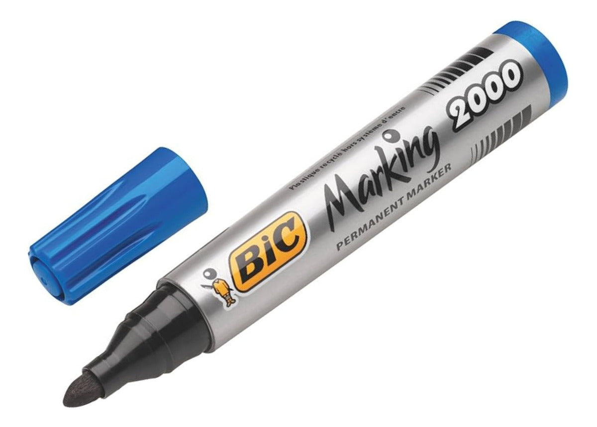 Marcadores Permanentes BIC 2000: Trazo Preciso y Colores Vivos