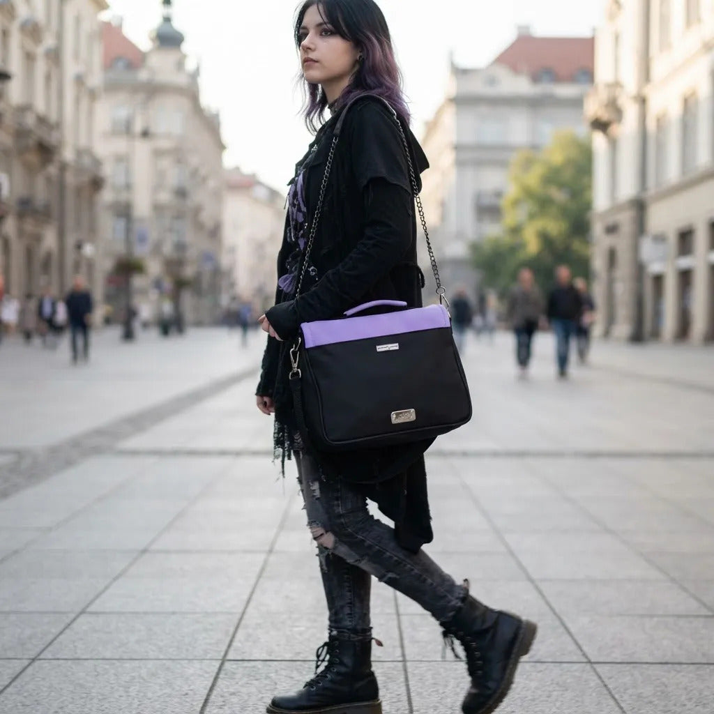 Cartera Bandolera Kuromi Cadena Gótico Kawaii