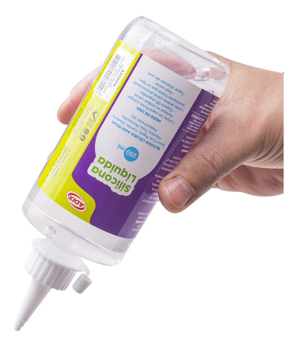 Pegamento Líquido Adix 250 Ml Silicona Transparente Fuerte