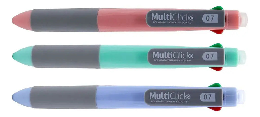 Bolígrafo Adetec Multiclick 4 Colores Tinta Borrable Azul Acero 0.7mm