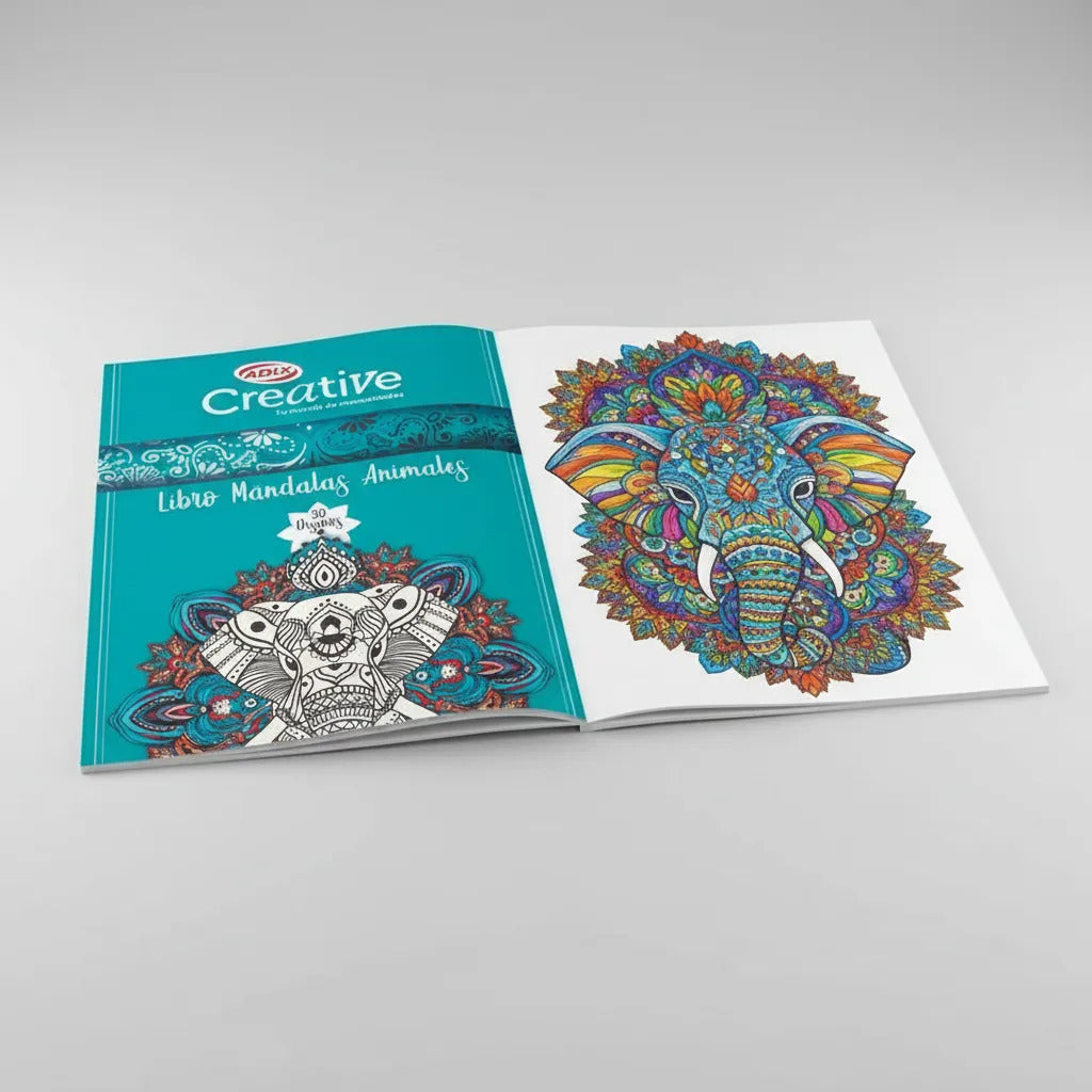 Libro para Colorear Mandala Animal Adix 50 Páginas