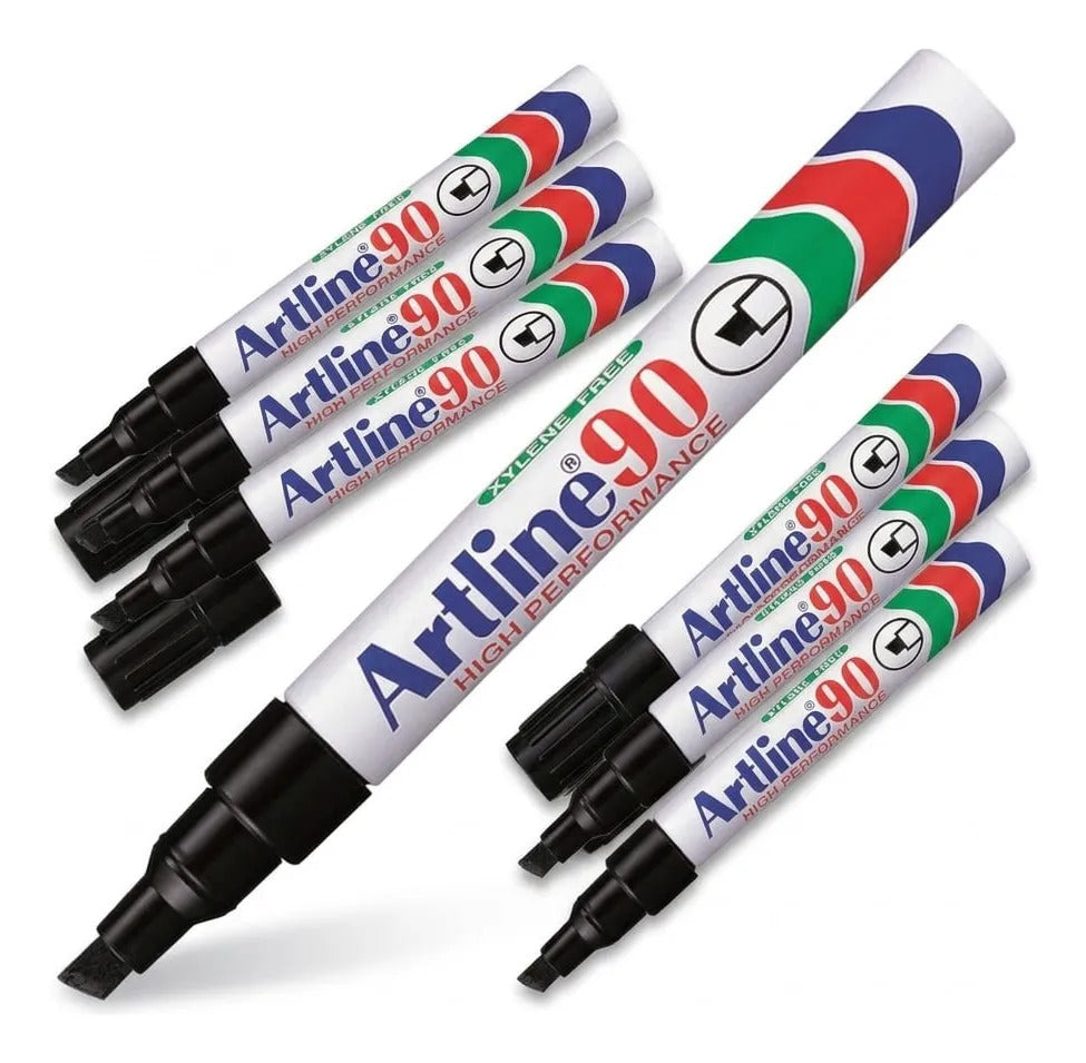 Marcador Permanente Artline 90 Negro Pack x6