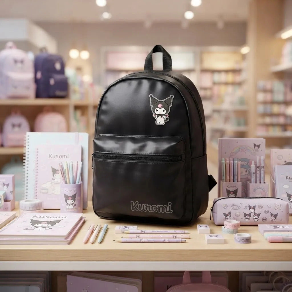 Mochila Kuromi Escolar Infantil Poliéster