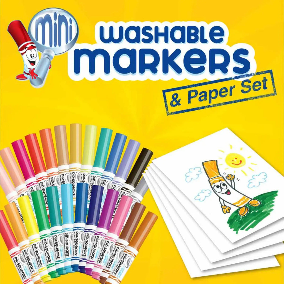Maleta Crayola 25 Marcadores Lavables + 40 Hojas