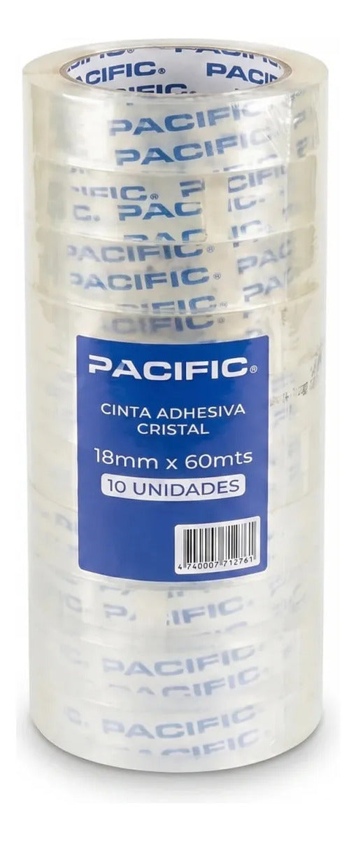 Cinta Adhesiva Cristal Pacific 18mm x 60m