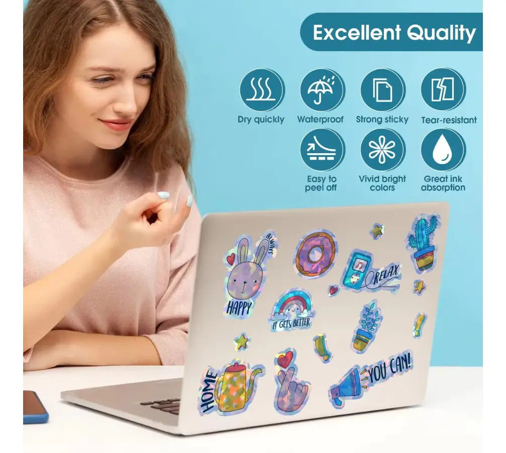 Laminado En Frío Holográfico Carta 20 Láminas Con 4 Efectos