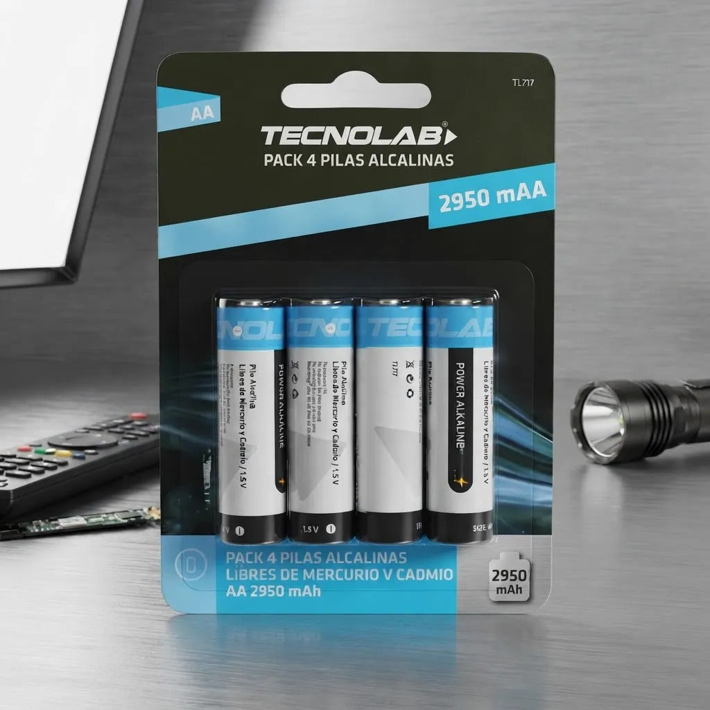 Pack 4 Pilas Tecnolab Alcalinas Aa  2950 Mah