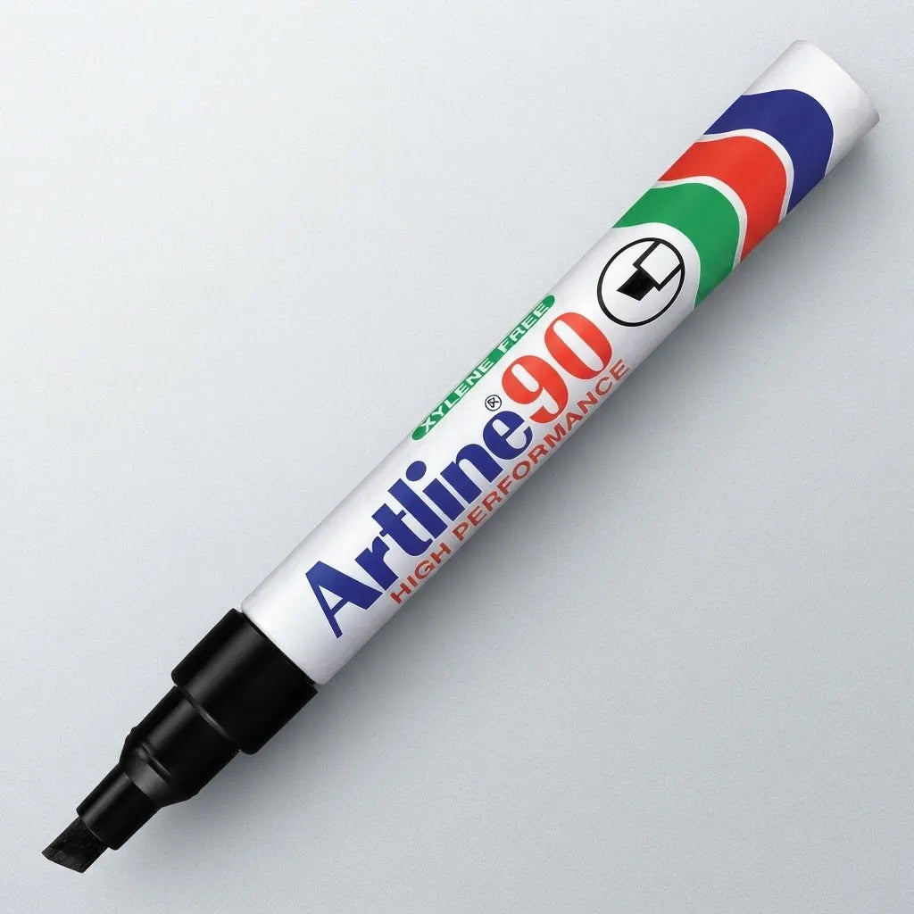Marcador Permanente Artline 90 Biselado Negro