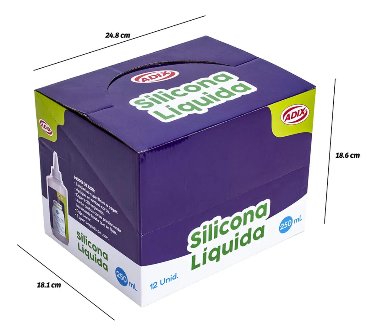 Pegamento Líquido Adix 250 Ml Silicona Transparente Fuerte