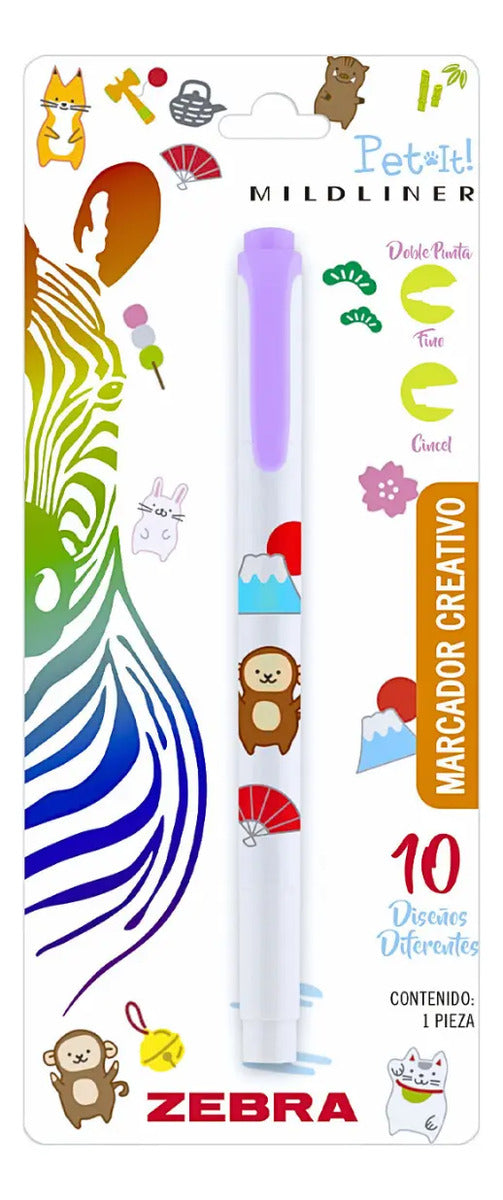 Marcador Mildliner Pet It Zebra Doble Punta Pastel