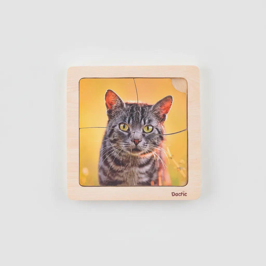 Puzzle de Madera Gato 4 Piezas Dactic