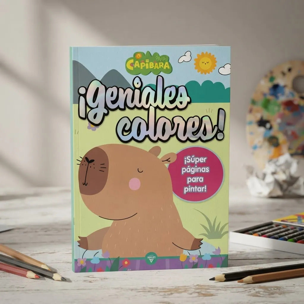 Libro para Colorear Capibara 16 Páginas
